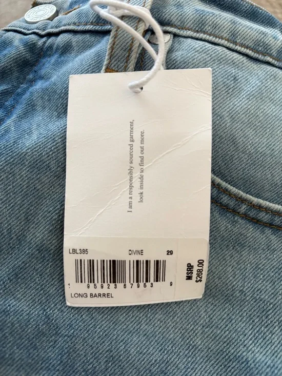 Frame Denim Long Barrel Jeans Divine Wash High Rise Size 29 NWT - Picture 5 of 10